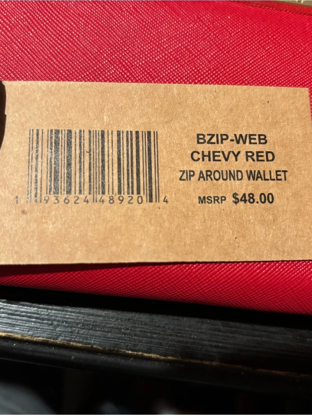 Steve Madden Red Zip Around Wallet with Wrist Strap